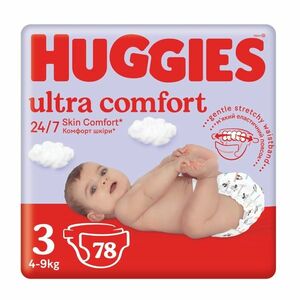 Huggies Ultra Comfort Mega vel. 3 4-9 kg dětské plenky 78 ks obraz