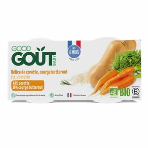 Good Gout BIO Pyré z máslové dýně a mrkve 6m+ 2x190 g obraz