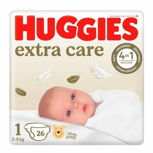 Huggies Extra Care 1 2–5 kg dětské pleny 26 ks obraz