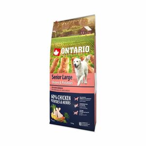 Ontario Senior Large Chicken&Potatoes granule 12 kg obraz