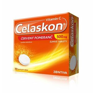 Celaskon Červený pomeranč 500 mg 30 šumivých tablet obraz