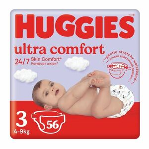 Huggies Ultra Comfort vel. 3 4-9 kg dětské plenky 56 ks obraz