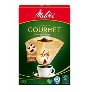 Melitta Gourmet 1x4 kávové filtry 80 ks obraz