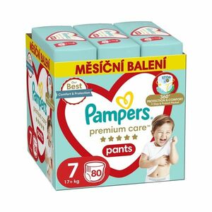 Pampers Premium Care Monthly Box vel. 7 17+ kg kalhotkové plenky 80 ks obraz