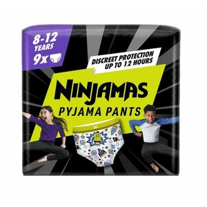 Ninjamas Pyjama Pants kosmické lodě 8–12 let 27–43 kg pyžamové kalhotky 9 ks obraz