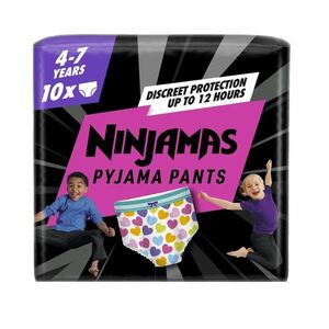 Ninjamas Pyjama Pants srdíčka 4–7 let pyžamové kalhotky 10 ks obraz