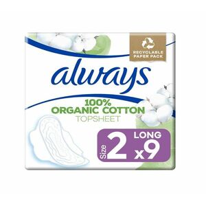 Always Organic Cotton Long hygienické vložky 9 ks obraz