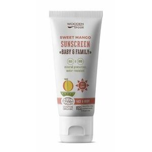 WoodenSpoon Baby & Family Opalovací tělové mléko Mango SPF50 100 ml obraz