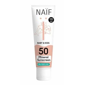 NAIF Krém na opalování pro děti a miminka bez parfemace SPF50 100 ml obraz