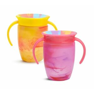 Munchkin Miracle 360° Tie Dye Cup Tropical 6m+ 2x207 ml žlutý a růžový obraz