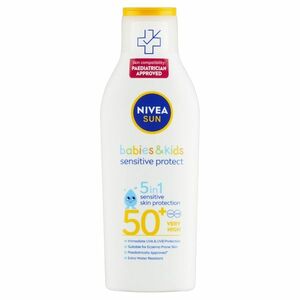 Nivea SUN Sensitive SPF50+ dětské opalovací mléko 200 ml obraz