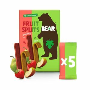 BEAR Fruit Splits jahoda a jablko ovocné tyčinky 5x20 g obraz