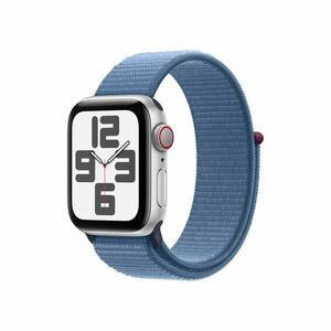 Apple Watch SE Cellular 40 mm sport loop smart hodinky Silver/Storm Blue obraz