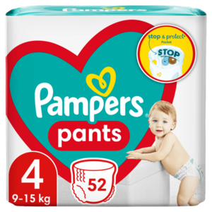 Pampers Pants vel. 4 Jumbo Pack 9-15 kg plenkové kalhotky 52 ks obraz