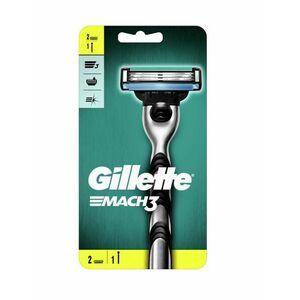 Gillette Mach3 Rukojeť holicího strojku 1 ks + náhradní hlavice 2 ks obraz