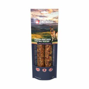 Ontario Protein Chew Snack Large Rolls with Beef 2 ks obraz