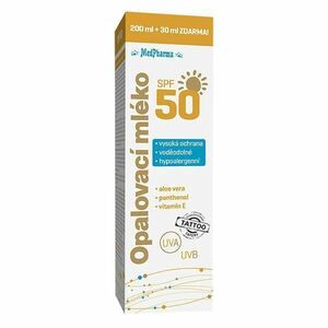 Medpharma Opalovací mléko SPF50 200 ml + 30 ml ZDARMA obraz