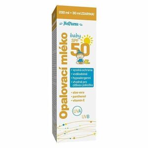 Medpharma Opalovací mléko baby SPF50 200 ml + 30 ml ZDARMA obraz