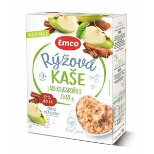 Emco Rýžová kaše jablko a skořice 3x45 g obraz