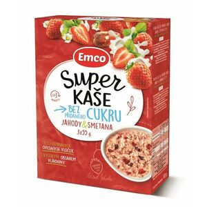 Emco Super kaše jahody a smetana 3x55 g obraz