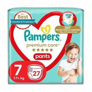 Pampers Premium Care Pants vel. 7 17+ kg plenkové kalhotky 27 ks obraz