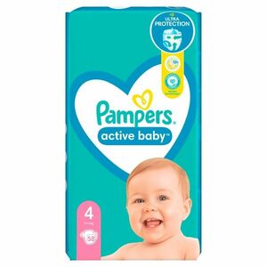 Pampers Active Baby vel. 4 Maxi Pack 9–14 kg dětské pleny 58 ks obraz