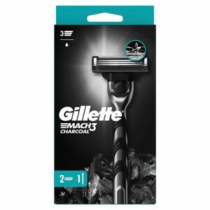 Gillette Mach3 Charcoal pánský holicí strojek + 2 hlavice obraz