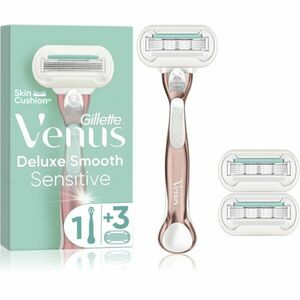 Gillette Venus Deluxe Smooth Sensitive Rosegold holicí strojek + náhradní břity 3 ks obraz