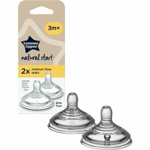 Tommee Tippee Natural Start Anti-Colic Teat savička na láhev Medium Flow 3 m+ 2 ks obraz