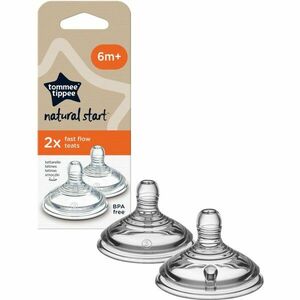 Tommee Tippee Natural Start Anti-Colic Teat savička na láhev Fast Flow 6 m+ 2 ks obraz