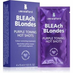 Lee Stafford Bleach Blondes Purple Toning Hot Shots vlasová péče neutralizující žluté tóny 4x15 ml obraz