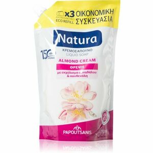 PAPOUTSANIS Natura Almond Cream tekuté mýdlo náhradní náplň 750 ml obraz