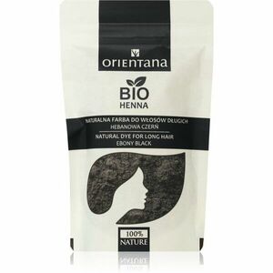 Orientana Bio Henna Natural Dye permanentní barva na vlasy odstín Ebony Black 100 g obraz