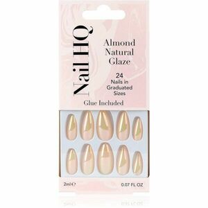 Nail HQ Almond umělé nehty Natural Glaze 24 ks obraz