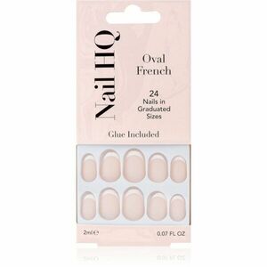 Nail HQ Oval French umělé nehty 24 ks obraz