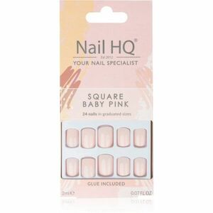 Nail HQ Square umělé nehty odstín Baby Pink 24 ks obraz