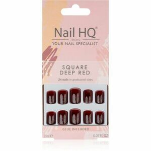 Nail HQ Square umělé nehty Deep Red 24 ks obraz