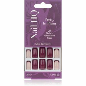 Nail HQ Square umělé nehty Pretty In Plum 24 ks obraz