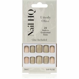 Nail HQ Square umělé nehty Utterly Olive 24 ks obraz