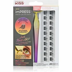 KISS imPRESS Press-on Falsies trsové nalepovací řasy s uzlíkem 02 Voluminous 20 ks obraz