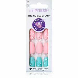 KISS imPRESS The No Glue Mani Medium umělé nehty Dew Drop 30 ks obraz