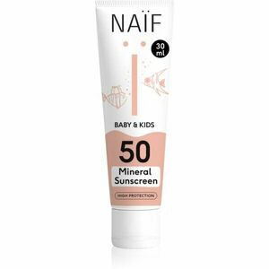 Naif Baby & Kids Mineral Sunscreen SPF 50 ochranný krém na opalování pro miminka a děti SPF 50 30 ml obraz