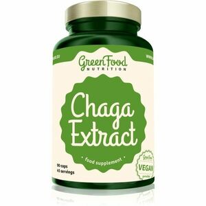 GreenFood Nutrition Chaga Extract kapsle ze vzácné houby 90 cps obraz