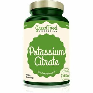 GreenFood Nutrition Potassium Citrate kapsle pro normální činnost nervové soustavy 90 cps obraz