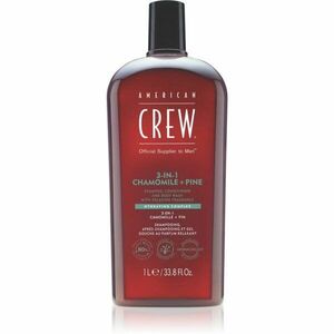 American Crew 3 in 1 Chamimile + Pine 3 v 1 šampon, kondicionér a sprchový gel pro muže 1000 ml obraz