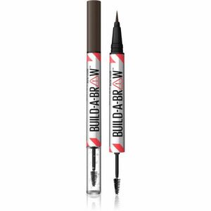 MAYBELLINE NEW YORK Build-A-Brow oboustranná tužka na obočí pro fixaci a tvar odstín 260 Deep Brown 1 ks obraz