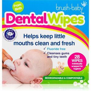 Brush Baby DentalWipes ubrousky na zuby pro děti 6 ks obraz