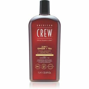 American Crew 3 in 1 Ginger + Tea 3 v 1 šampon, kondicionér a sprchový gel pro muže 1000 ml obraz