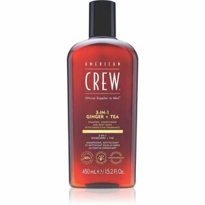 American Crew 3 in 1 Ginger + Tea 3 v 1 šampon, kondicionér a sprchový gel pro muže 450 ml obraz