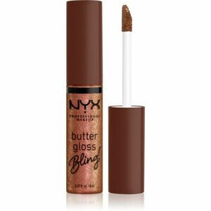 NYX Professional Makeup Butter Gloss Bling lesk na rty třpytivý odstín 08 HU$TLA 8 ml obraz